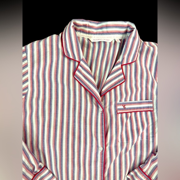 Victoria’s Secrets Pink and Purple Stripped Pijama Set Small Long - Picture 7 of 9